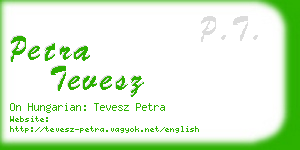 petra tevesz business card